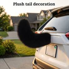 1Pc Swing Tail Car Rear Decoration, Elastic Shaking Tail Decor, Exterior Modification Accessory, Strong Adhesive, Dynamic Swing Design, Vehicle Decor, Universal Fit Car SUV Truck Motorcycle, Weatherproof Auto Exterior Accessory - Tail - View 10