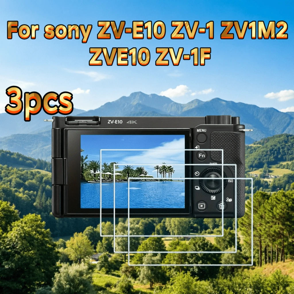 3片裝 ZV-E10 ZV-1 ZV1M2 ZVE10 ZV-1F 相機鋼化玻璃螢幕保護貼,0.3mm 9H 硬度鋼化玻璃膜,9H 硬度,超高清晰度,耐刮耐磨 - 查看 1