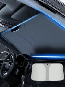 Parasol Plegable para Parabrisas Delantero de Coche, Plata Titanio - Características: Protección UV, Resistente al Calor e Instalación Fácil, Maximiza la Comodidad Interior - ¡Opción Perfecta para Conducir en Verano! - Multicolor - Ver 9