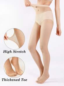 New Solid Color Hard Mesh Socks, Stiff Shaping Latin Dance Socks, Suitable For Competition Stage Performance And Daily Dance Training - Beige - View 5