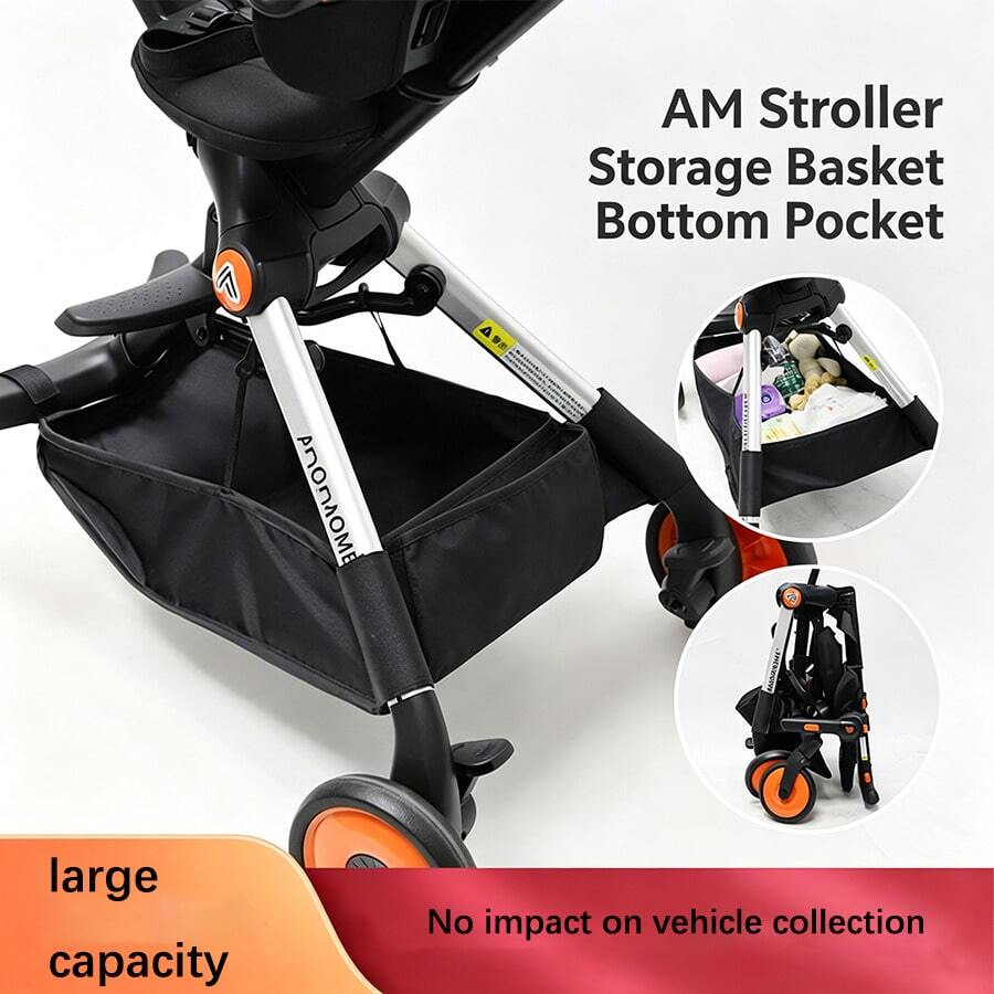 1pc Stroller Storage Bag Organizer Accessory, Large Capacity Hanging Storage Pouch For Baby Stroller, Doesn't Affect Folding, Essential For Baby Travel