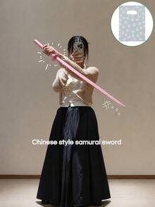 1件3D打印可伸缩武士刀玩具,黑粉色,可伸缩武士刀减压玩具,动漫角色扮演望远镜武士刀,可折叠桌面玩具,便携式3D打印武士刀礼物,适合青少年和成人,非攻击性 - 角色扮演道具 - 彩色 - 查看 14