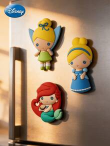 Monogram 1 Pc Disney Officially Licensed 3D PVC Fridge Magnet - Cute Tinker Bell Ariel & Character Magnets For Refrigerator Office Locker & Whiteboard Decor, Creative Travel & Birthday Gift For Princess Fans - 1 Pc - View 1
