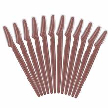 6pcs Coffee Brown Set, Eyebrow Trimmer/Razor, Exfoliating Hair Removal Tool, Body Hair Removal Trimmer And Facial & Set, Long Handle Blade With Precision Protective Cover, Eyebrow Shaping Tool, Suitable For Daily Use - Redwood - View 10