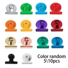 5-10pcs Random Color Magnetic Clips, Suitable For Whiteboard And Refrigerator - Used For Kitchen, Office Organization And Food Sealing Clips, Magnetic Folder, Bill Clip, Colorful Refrigerator Magnetic Clips, Metal Magnetic Clips, Ultra Strong Magnetic Clips. - Multicolor - View 6