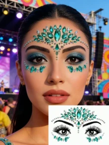 1pc Summer Sweet Shiny Style Multicolor Design Face Decor Rhinestone Music Festival Holiday Fashion Personalized Index Finger Ring, Light Luxury Niche High-End Sense Ring, Suitable For Daily Wear, Perfect Party And Holiday Gift, Women's Casual And Vacation Versatile Accessory - Multicolor - View 2