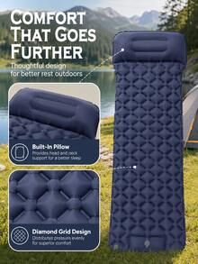 Designed For Outdoor Hiking, This Inflatable Bed Saves Space And Is Easy To Pack-Essential Gear For Hiking And Camping, Equipped With Built-In Air Pump, Quick And Easy Setup, Enhances Outdoor Sleep Quality - A - View 4