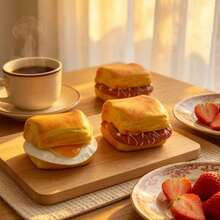 2026 Summer New 1pc Squishy Simulation Sandwich Bread Squeeze Toy, Slow Rebound Soft Texture, Realistic Food Design, Novelty Leisure Item - Multicolor - View 3