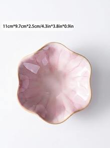 Cirelle 1pc Elegant Ceramic Lotus Leaf Jewelry Organizer Tray For Earrings, Rings, Keys And Small Accessories, Perfect Birthday Or New Year Gift, Desk Storage Valentine Day - Multicolor - View 3