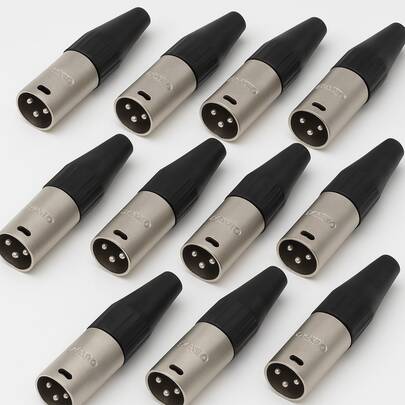 Kit 10 Conectores XLR Macho Santo Ângelo SA2X