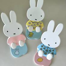 Miffy 可折疊手機支架盲盒系列:官方兔子主題手機架,耐用 ABS 塑料與矽膠材質,輕巧可折疊便攜,可愛卡通設計,適用於大多數智慧型手機 - 彩色 - 查看 3