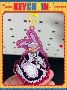 TADC Keychains, JAX, POM Cute Cartoon Character Keychain, Digital Circus Keychain, 2D Acrylic Keychain, Cute Cartoon Character Keychain, 2D Acrylic Keychain, Otaku Culture Enthusiasts, Cartoon Lovers, Bag/Car Key Chain Decoration, Student Backpack Accessory, Suitable For Giving To Family, Friends, Fans - Please Remove the Protective Film Before Use. - View 17