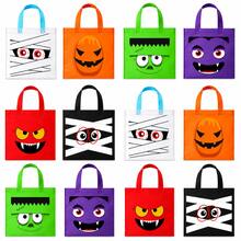 12 Halloween Gift Bags - Halloween Party Favors Gift Bags, Suitable For Halloween Theme "Magic" Party Favors, With Handles - Multicolor - View 6