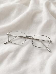 1 pieza Gafas de hombre con marco delgado de plata, estilo japonés - Multicolor - Ver 7