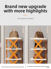 6/9 Tier Narrow Vertical Shoe Rack - Upgraded Space-Saving DIY Shoe Rack, Suitable For Entryway, Closet, Hallway And Small Apartments. Easy To Assemble Freestanding Shoe Organizer, Durable Multi-Tier Storage Rack, Suitable For Home, Office And Dorm, Providing A Compact Shoe Rack Solution For Modern Living Spaces. - Multicolor - View 8