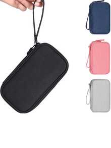 1pc Electronic Accessories Pouch/Electronic Product Storage Bag, Durable Small Electronic Accessories Storage Bag, Suitable For Various USB Interfaces, Data Cables, Hard Drives, Phones, Power Cables And Power Supplies, Travel Gadgets - Multicolor - View 3
