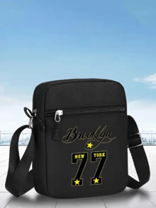 1pc/2pcs "Brooklyn 77" Personalized Number Pattern Design Printed Unisex Curved Brim Baseball Cap And Crossbody Bag, Street Fashion Outdoor Sports Baseball Cap And Bag, Adjustable, Gift For Yourself Or Friends - Multicolor - View 17