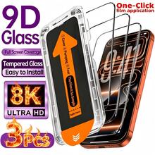 XINHONGYU 3-Pack High-Quality Tempered Glass Screen Protector, Includes Installation Kit, Compatible With IPhone 18 Pro Max/ 18 Pro/ 17 Pro Max, 17 Air, 16 Pro Max, 16 Pro, 16 Plus, 16E, 16, 15 Pro Max, 14 Pro Max, 13, 12 And 11 Series, Anti-Fingerprint - Clear - View 9