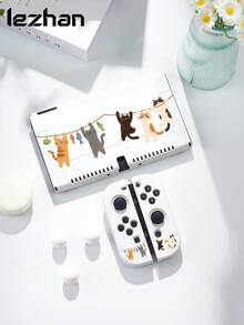 1pc Cute Cat Design Protective Case, Compatible With Switch 2nd Generation (2025), For Switch NS/Switch OLED/Lite, Suitable For Switch 2 Game Console Accessories, Storage Bag, Switch Protective Case, Romantic Gift For Switch Players - Multicolor - View 5