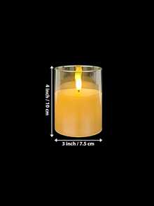 1pc/2pcs/3pcs LED Flameless Candles, Flickering LED Pillar Candles, Candle Lights, Upgraded Water-Drop Shaped Wick, Battery Operated Electronic Candles (Batteries Not Included), Suitable For Table Centerpiece Decoration, Wedding, Garden, Holiday Party, Gift, Fireplace, Home Decor (Gold, 3 Inch X 4 Inch 5 Inch 6 Inch) - Gold - View 14