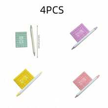 4PCS DIY Letter Building Block Gel Pen, 0.5mm Fine Point Retractable Black Ink Pen With Customizable Alphabet Blocks, Creative Block Puzzle Decorative Stationery For Journaling & Note Taking, Back To School Gift - Multicolor - View 15