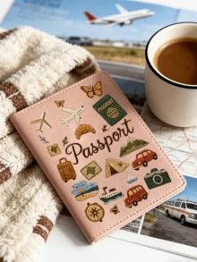 Multi-Color Airplane & Car Travel Pattern Travel Passport Cover, Foldable Portable Multi-Functional Storage Design, Waterproof & Dustproof, Ideal Customized Gift For Air Travel, Commuting, Group Tours, Family Outings, Friends Gatherings And More - Multicolor - View 6