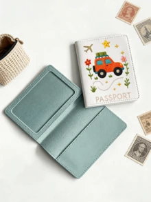 Multi-Color Car Travel Pattern Travel Passport Holder, Foldable Portable Multifunctional Storage Design, Waterproof And Dustproof, Ideal Customized Gift For Air Travel, Commuting, Group Tours, Family Outings, Friends Gatherings And More - Multicolor - View 5