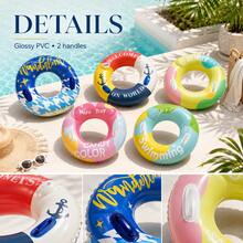 Summer Feng Shui Inflatable Swimming Ring, Thick PVC Fruit Swimming Ring Underarm Floating Ring, Adult Cute Thick Circular High Buoyancy Swimming Ring, Lightweight And Portable, Floating Pad And Floating Tube, Summer Water Pool Beach Swimming Ring - Summer Swimming Ring - View 5