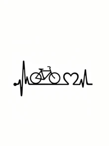 Creative Heartbeat Pattern Bicycle Frame Stickers, Fashionable Body Pattern Decals, Waterproof DIY Modification Decorative Stickers, Suitable For Mountain Bike Road Bike Cycling Vehicle Exterior Decoration Accessories - A - View 10
