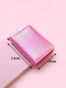 Glossy Girls Small Wallet Coin Purse Clutch - Hot Pink - View 5