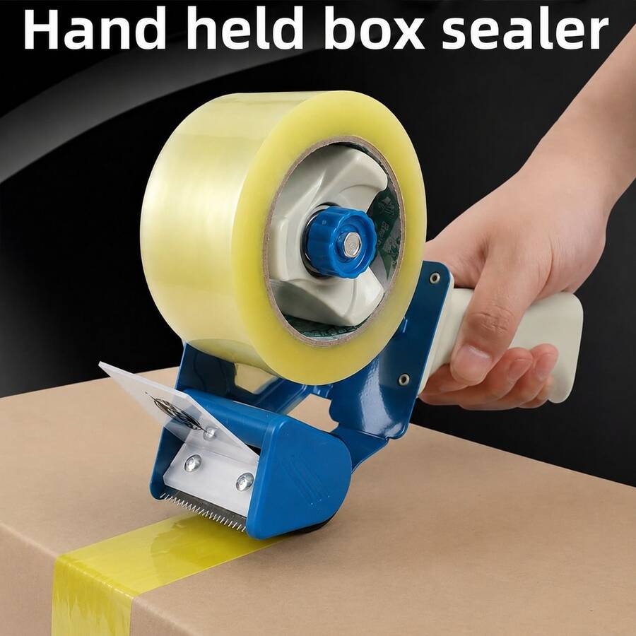 1pc Tape Gun Tape Cutter Tape Dispenser, Metal Packaging Tape Dispenser Gun Box Sealer, Suitable For Home And Warehouse Box Sealing, Back To School Season, School Supplies, Office And Study Supplies/Tape, Adhesives And Fasteners/Tape Cutter, Carton Sealer, Box Sealer, Tape Dispenser, Box Sealing, Tape Dispenser, Packaging Tape Dispenser, Tape Gun, Packaging Tape Dispenser, Packaging Tape Roller, Handheld Roller