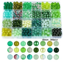 360 Peças Contas de Vidro Cristal Sonhador de 8mm 144 Cores para Pulseira, Colar, Brinco, Chaveiro, Artesanato de Joias DIY - contas de vidro - Visão 12