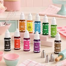 Liquid Cake Decorating Food Coloring Set, Multi-Color Baking Pigments, Suitable For Birthday Cakes, Wedding Desserts, Holiday Treats And Party Decoration Supplies - A - View 14