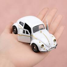 1件 1:32復古壓鑄合金汽車模型，經典老爺車模型裝飾品，可開門，汽車裝飾收藏玩具，節日禮物 - 彩色 - 查看 9