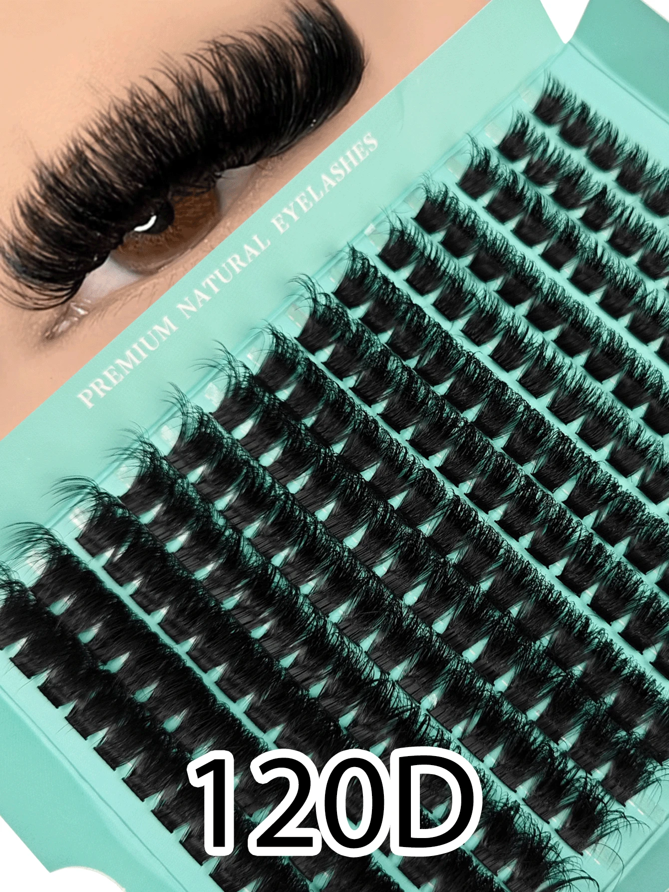 196Pcs Luxury Fluffy DIY Cluster Eyelashes Length Eyelash Extension Russian D Curl Thick And Reusable Dramatic Lashes Easy For Beginners - 14 Rows 120D Lash Clusters Eyelash Clusters Individual Eyelashes Lashes Fake Lashes - D - 查看 1