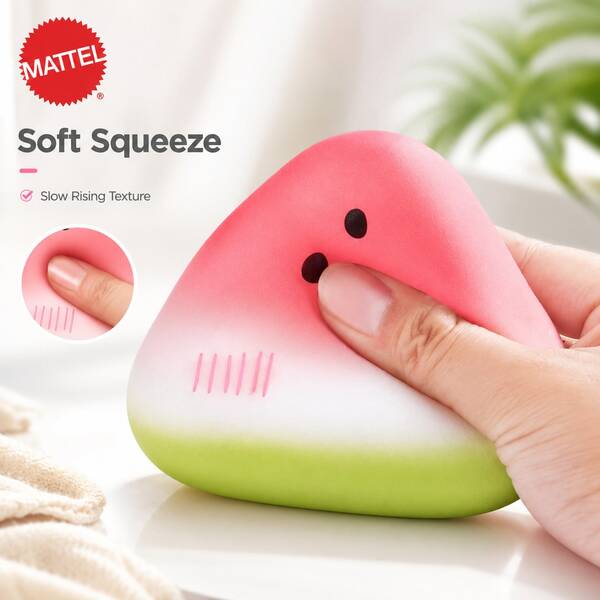 FunSquish Realistic Watermelon Squishy Toy - Cute Slow Rebound Squeeze Fidget Toy For Stress Relief, Anxiety Reduction & Mood Boosting, Soft Squishable Fruit Toy Perfect For Office, Home & Party Decompression Gift For Teens & Adults