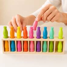 Juego de Memoria de Botellas de Colores, Juego de Estrategia de Escritorio de Emparejamiento de Colores, Juguete de Entrenamiento de Pensamiento de Interacción en Equipo, Regalo de Actividad de Reunión Familiar y Aula - Multicolor - Ver 1