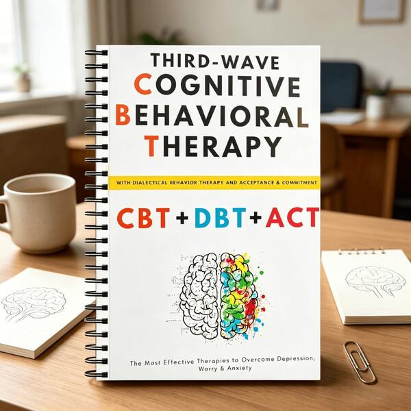 1 cuốn sách bài tập trị liệu xoắn ốc CBT DBT ACT làn sóng thứ ba, nhật ký tự giúp đỡ giảm lo âu & trầm cảm thi cử cho sinh viên & tân cử nhân, quà tặng chăm sóc sức khỏe tự chăm sóc cho ngày tựu trường, tốt nghiệp & người lớn