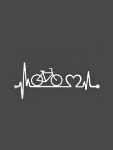 Creative Heartbeat Pattern Bicycle Frame Stickers, Fashionable Body Pattern Decals, Waterproof DIY Modification Decorative Stickers, Suitable For Mountain Bike Road Bike Cycling Vehicle Exterior Decoration Accessories - A - View 11