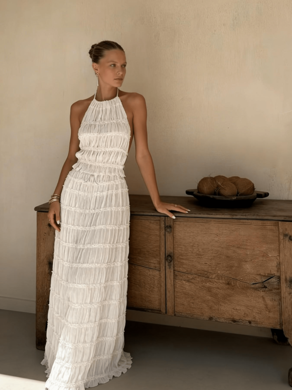 HAPPY GIRL#İlkbahar/Yaz Çok Yönlü Moda Şık Seksi Günlük Tatil Randevu Bahçe Sokak Fotoğrafçılığı Havaalanı Kombini Sırtı Açık Bağcıklı Kadın Seksi Slim Fit Set