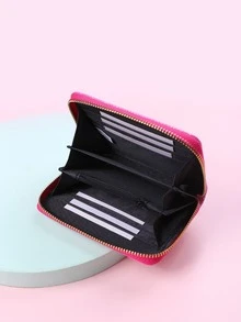 Glossy Girls Small Wallet Coin Purse Clutch - Hot Pink - View 2