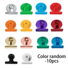 5-10pcs Random Color Magnetic Clips, Suitable For Whiteboard And Refrigerator - Used For Kitchen, Office Organization And Food Sealing Clips, Magnetic Folder, Bill Clip, Colorful Refrigerator Magnetic Clips, Metal Magnetic Clips, Ultra Strong Magnetic Clips. - Multicolor - View 7