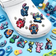 22 Pack Stitch Charms, Multiple Styles Lilo Stitch & Angel Cartoon Shoe Charms, Waterproof Rubber Shoe Decoration Pins For Clogs, Bubble Slides, Backpack Wristband, Holiday Gifts Collection Set - A - View 5
