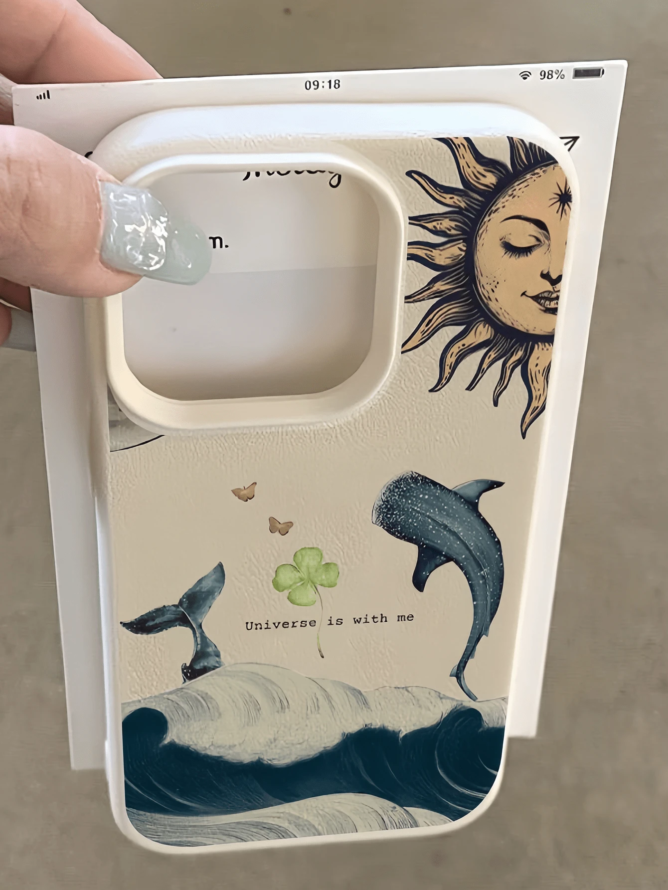 1 buah Casing Ponsel TPU Minimalis Motif Matahari, Rumput, Paus, Gelombang, Warna Putih, Tahan Guncangan, Perlindungan Penuh, Kompatibel dengan Apple 17 16 15 14 13 12 11 Pro Max Air dan Seri Lainnya - MultiWarna - View 1