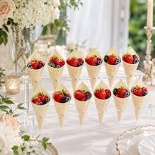 2-Tier/3-Tier/4-Tier Transparent Acrylic Ice Cream Cone Holder, Ice Cream Cone Display Rack, Suitable For Popcorn, Ice Cream Display, Birthday, Wedding And Party Multi-Purpose Decoration, Portable And Detachable - Clear - View 9