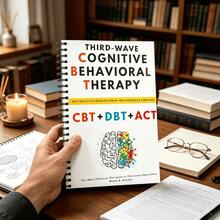 1本 第三波 CBT DBT ACT 螺旋式治療練習簿，學生與社會新鮮人適用的焦慮與考試憂鬱自我幫助日誌，開學、畢業與成人自我照護健康禮物 - A - 查看 4