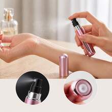 New 5ml Bottom-Refill Perfume Spray Bottle Aluminum Reusable Portable Travel Cosmetic Fragrance Dispenser - Pack Of 4 (Black, Blue, Gold, Pink) - View 1