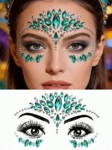 1pc Summer Sweet Shiny Style Multicolor Design Face Decor Rhinestone Music Festival Holiday Fashion Personalized Index Finger Ring, Light Luxury Niche High-End Sense Ring, Suitable For Daily Wear, Perfect Party And Holiday Gift, Women's Casual And Vacation Versatile Accessory - Multicolor - View 1