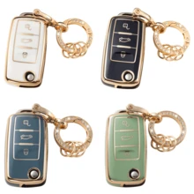 For Keypack With Keychain Set For VW Key Protection Cover For Bora For Sagitar For Lavida For Touran For Jetta For POLO TPU CAR Key Case With Keychain - Horseshoe Buckle 5 - View 11