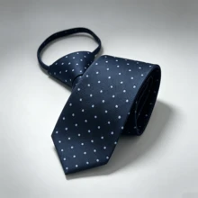 Men's Slim Fit 6cm Zippered Self-Tie Jacquard Tie, Suitable For Business Formal / Wedding Occasions - Multicolor - View 5